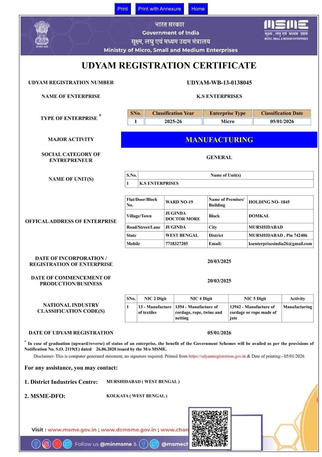 Udyam Registration